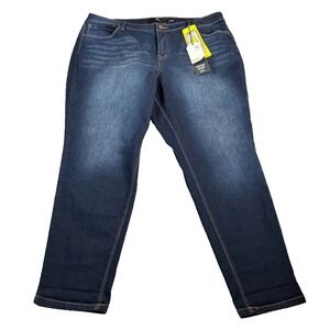 1822 Denim Adrianna Ankle Skinny Dark Wash Denim Blue Jeans Women's Size 24 NEW‎